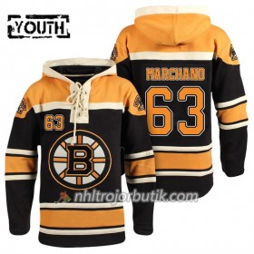 Barn Ishockey Boston Bruins Brad Marchand 63 Svart Sawyer Hooded Sweatshirt